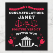 Gefeliciteerd met de uitspraak van het Hof Wijn Etiket (Enkel label)