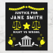 Gefeliciteerd met de uitspraak van het Hof Wijn Etiket (Enkel label)