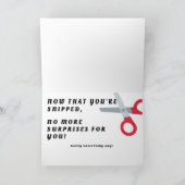 Gefeliciteerd met de vasectomie dag! bedankkaart (Binnen)