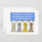 Gefeliciteerd met de veeartsenijkundige opleiding briefkaart (Voorkant / Achterkant)