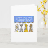 Gefeliciteerd met de veeartsenijkundige opleiding kaart (Gele Bloem)