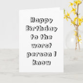 Gefeliciteerd met de verjaardag van de ergste pers kaart (Gele Bloem)