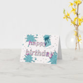 Gefeliciteerd met de verjaardag van de schilder! kaart (Gele Bloem)