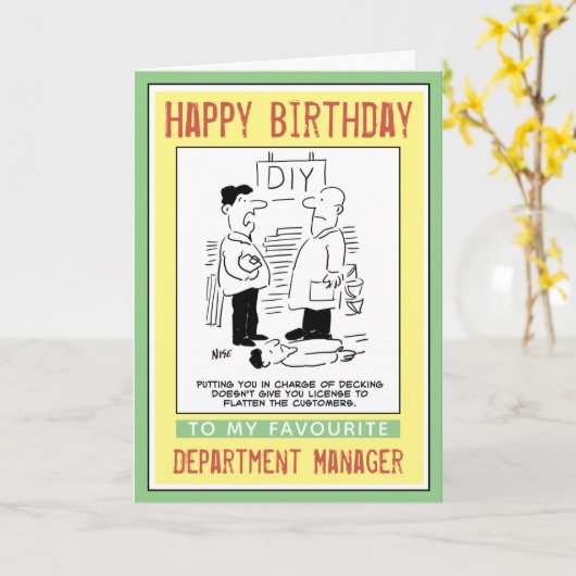 Gefeliciteerd met de verjaardag van een manager. kaart (Gele Bloem)