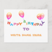 Gefeliciteerd met de verjaardag van uw geliefde an briefkaart (Voorkant)