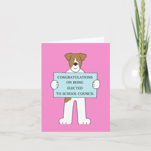 Gefeliciteerd met de verkiezing van de schoolraad kaart (Voorkant)