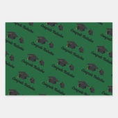 Gefeliciteerd met de viering van groene afstuderen inpakpapier vel (Voorkant 3)