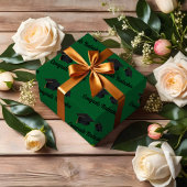 Gefeliciteerd met de viering van groene afstuderen inpakpapier vel
