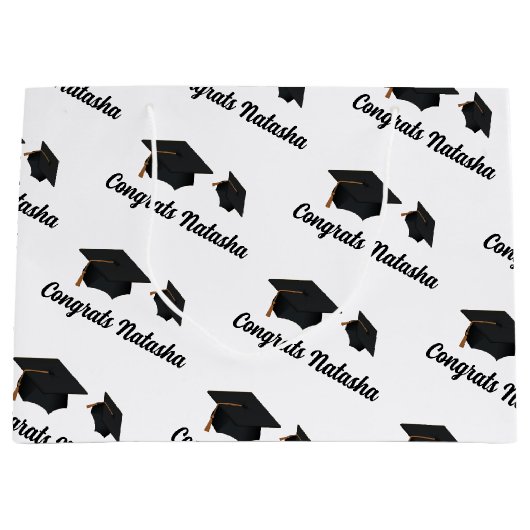 Gefeliciteerd met de viering van het afstuderen groot cadeauzakje (Voorkant)