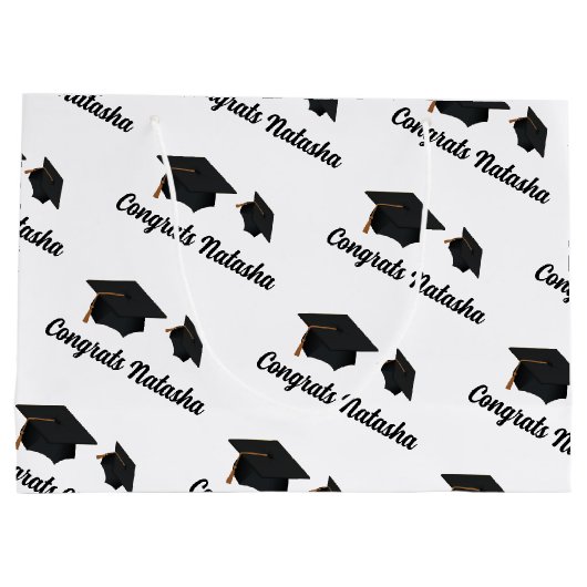 Gefeliciteerd met de viering van het afstuderen groot cadeauzakje (Achterkant)