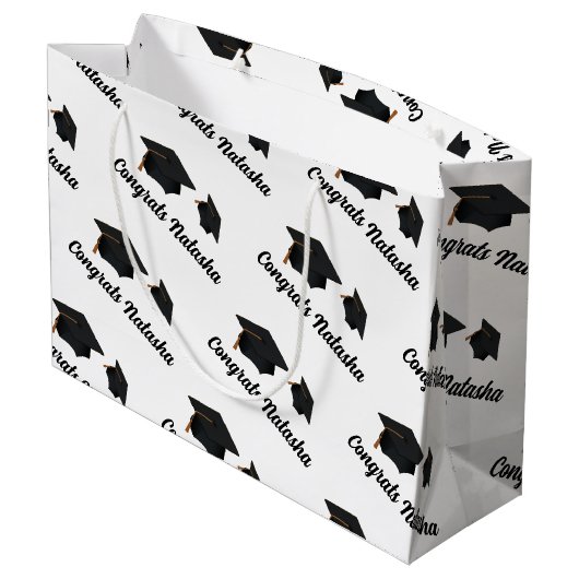 Gefeliciteerd met de viering van het afstuderen groot cadeauzakje (Achterkant Gekanteld)