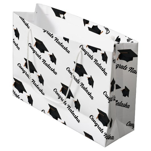 Gefeliciteerd met de viering van het afstuderen groot cadeauzakje (Voorkant Gekanteld)