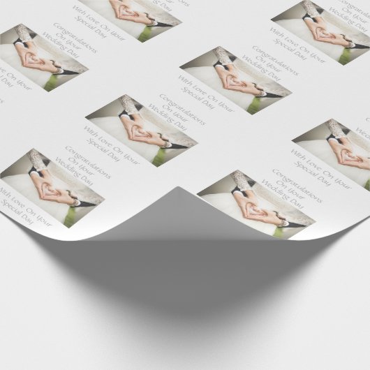 Gefeliciteerd met de zegelpapier cadeaupapier (Hoek)