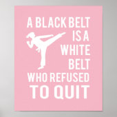 Gefeliciteerd met de zwarte gordel van het meisje  poster (Voorkant)