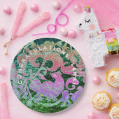 Gefeliciteerd met deze World Folk Art Papieren Bordje (Feest)