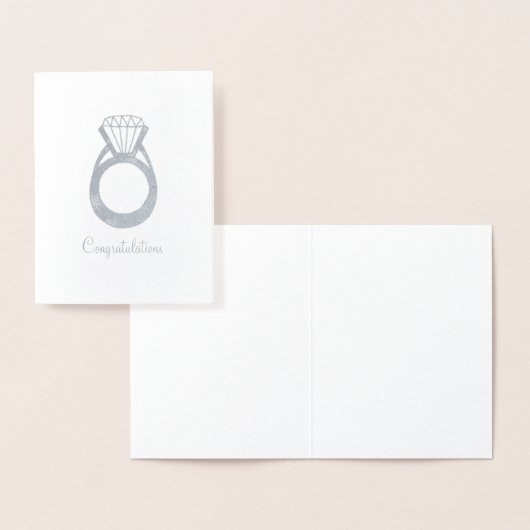 Gefeliciteerd met Diamond Verloving Wedding Ring Folie Kaarten (Display)