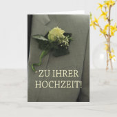Gefeliciteerd met Duitse bruiloft Kaart (Gele Bloem)