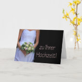 Gefeliciteerd met Duitse bruiloft Kaart (Gele Bloem)