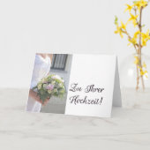 Gefeliciteerd met Duitse bruiloft Kaart (Gele Bloem)