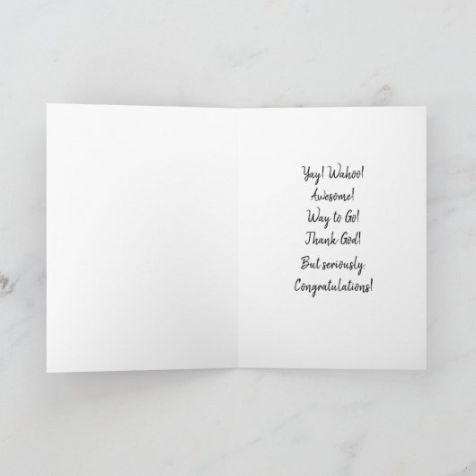 Gefeliciteerd met een Afstuderen Confetti Kaart (Binnen)