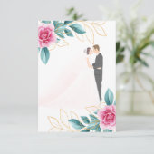 Gefeliciteerd met een bruiloft save the date (Staand voorkant)