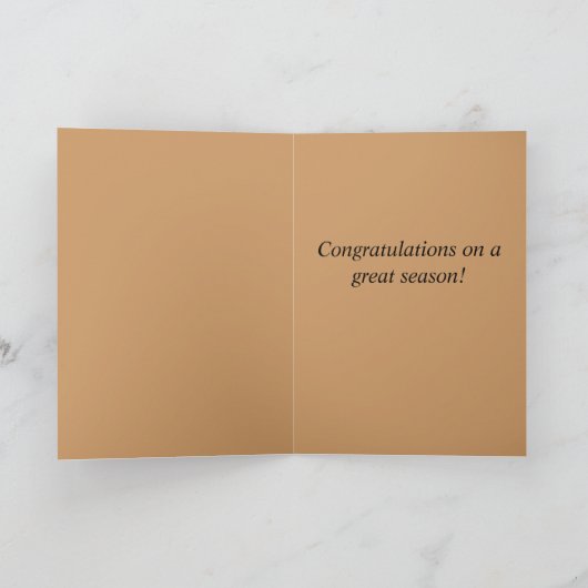 Gefeliciteerd met een goed basketbalseizoen kaart (Binnen)