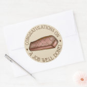 Gefeliciteerd met een goed uitgevoerde taak Stak-c Ronde Sticker (Envelop)