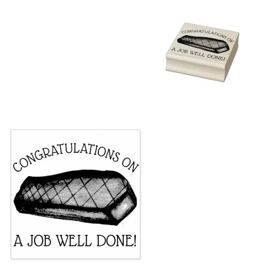 Gefeliciteerd met een goed uitgevoerde taak Steak  Rubberstempel (Gestempeld)