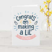 Gefeliciteerd Met Een Mensje Maken Funny Zwangersc Kaart (Gele Bloem)