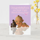 Gefeliciteerd met een mooie kleindochter kaart (Gele Bloem)