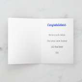 Gefeliciteerd met een Nieuw Thuis Kaart (Binnen)