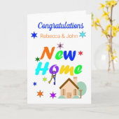 Gefeliciteerd met een Nieuw Thuis Kaart (Gele Bloem)