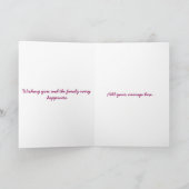 Gefeliciteerd met een nieuwe roze kaart voor meisj (Binnen)