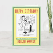Gefeliciteerd met een zorgwerker kaart (Voorkant)