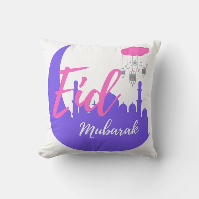 Gefeliciteerd met Eid Mubarak Kussen (Voorkant)
