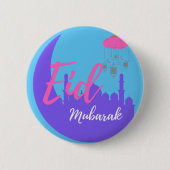 Gefeliciteerd met Eid Mubarak Ronde Button 5,7 Cm (Voorkant)