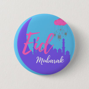 Gefeliciteerd met Eid Mubarak Ronde Button 5,7 Cm