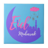 Gefeliciteerd met Eid Mubarak Tegeltje (Voorkant)