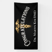 Gefeliciteerd met Elegant Dentist Medical Afstuder Spandoek (Verticaal)