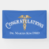 Gefeliciteerd met Elegant Doctor Medical Afstudere Spandoek (Horizontaal)