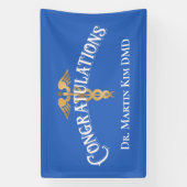 Gefeliciteerd met Elegant Doctor Medical Afstudere Spandoek (Verticaal)