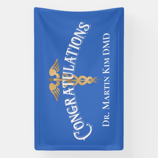 Gefeliciteerd met Elegant Doctor Medical Afstudere Spandoek (Verticaal)