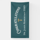 Gefeliciteerd met Elegant Doctor Medical Afstudere Spandoek (Verticaal)
