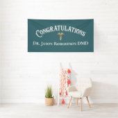 Gefeliciteerd met Elegant Doctor Medical Afstudere Spandoek (Insitu)