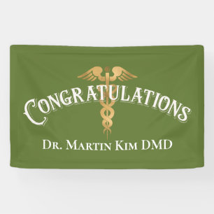 Gefeliciteerd met Elegant Doctor Medical Afstudere Spandoek