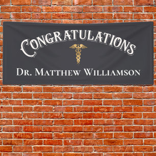 Gefeliciteerd met Elegant Doctor Medical Afstudere Spandoek