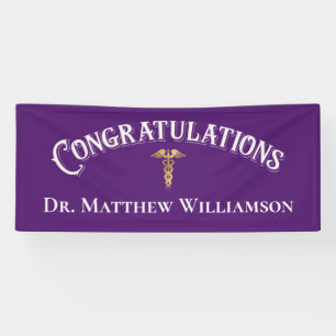 Gefeliciteerd met Elegant Doctor Medical Afstudere Spandoek