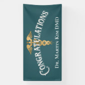 Gefeliciteerd met Elegant Doctor Medical Afstudere Spandoek (Verticaal)