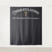 Gefeliciteerd met Elegant Doctor Medical Afstudere Wandkleed (Voorkant)