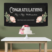Gefeliciteerd met Elegant Wedding Reception Flower Spandoek